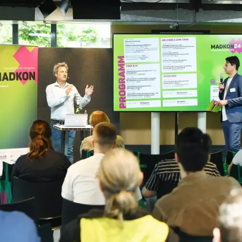 Bild von einem Vortrag auf der MADKON24