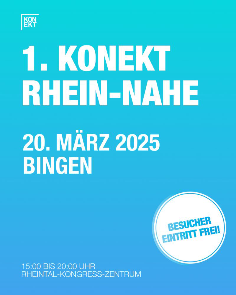 Plakat zur Ankündigung der 1. KONEKT Rhein-Nahe